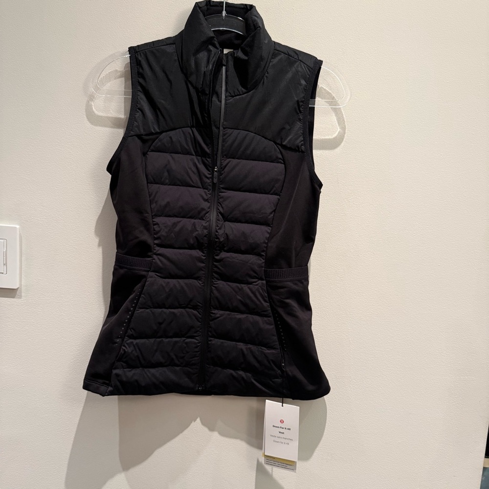 NWT - Lululemon Down For It All Vest Black Sleeveless Zip-Up - Picture 5 of 16